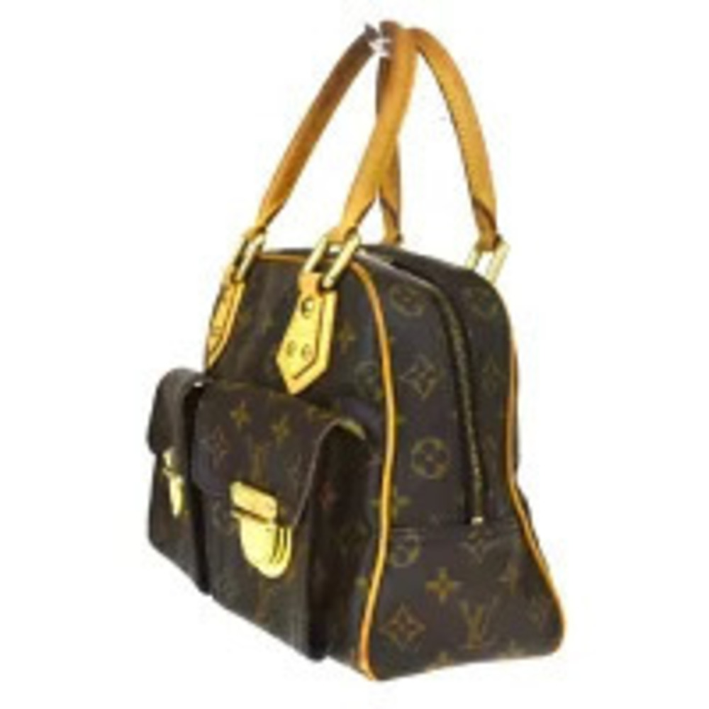 Louis Vuitton Monogram Leather Handbag Manhattan Brown